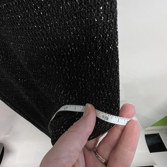 VTG 90s Y2K Black Crochet Dress Sz 6 Open Knit Vamp Whimsigoth Witchy Fairy Lace - Picture 9 of 16